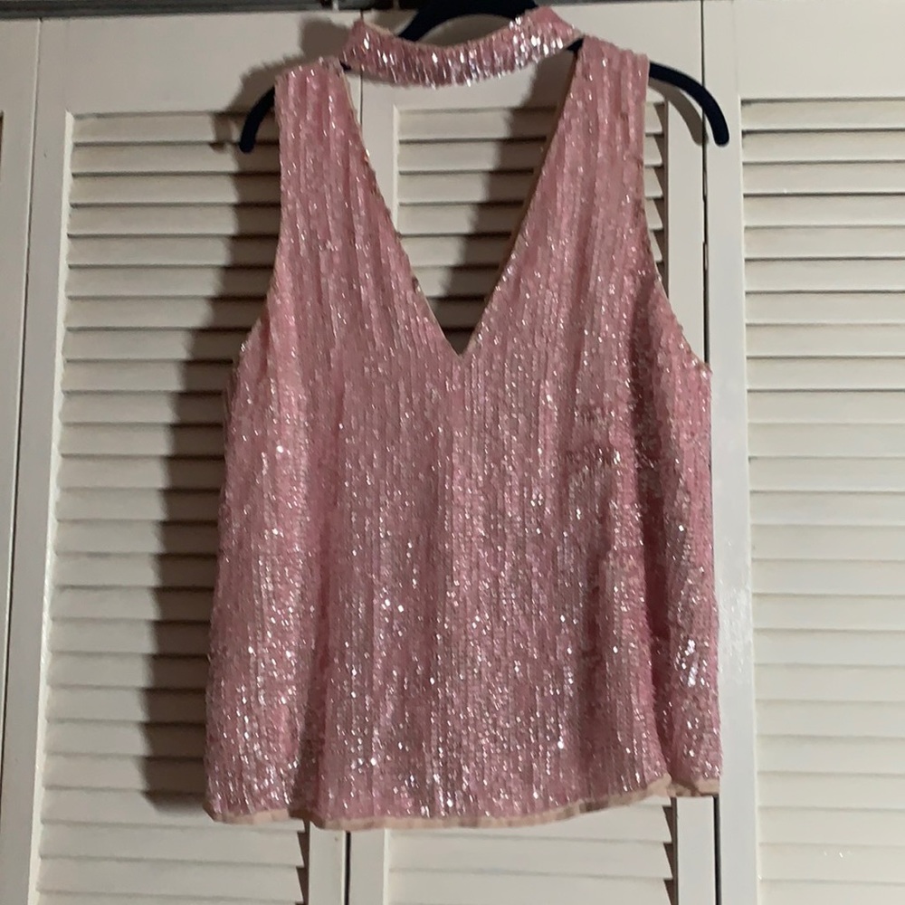 Pink Sequined Top